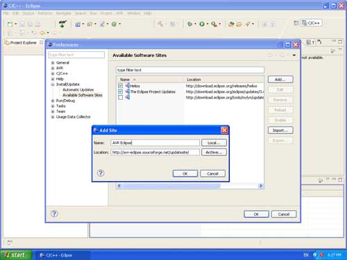 AVR Eclipse Plugin Installation