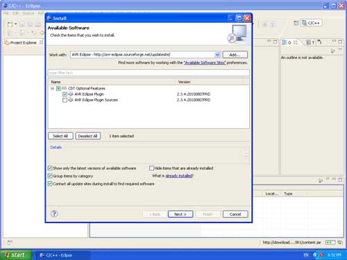 AVR Eclipse Plugin Installation
