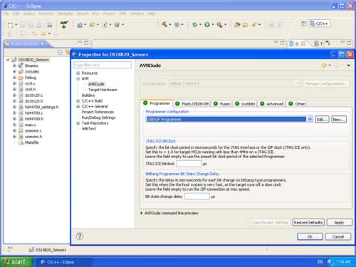Select the USBASP Programmer configuration
