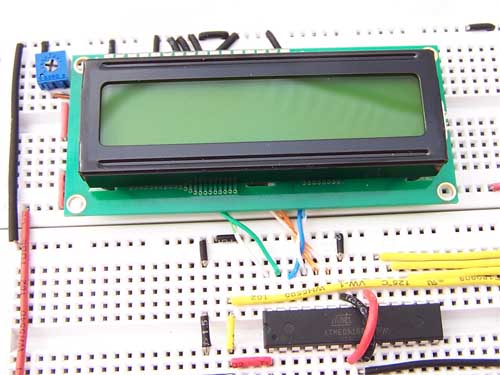 Inserting the LCD Module into the breadboard