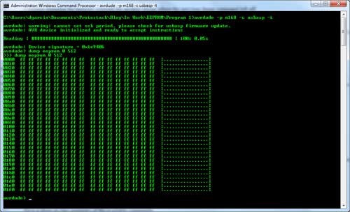 AVRdude terminal mode