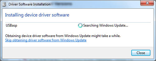 Installing USBASP driver on Windows 7